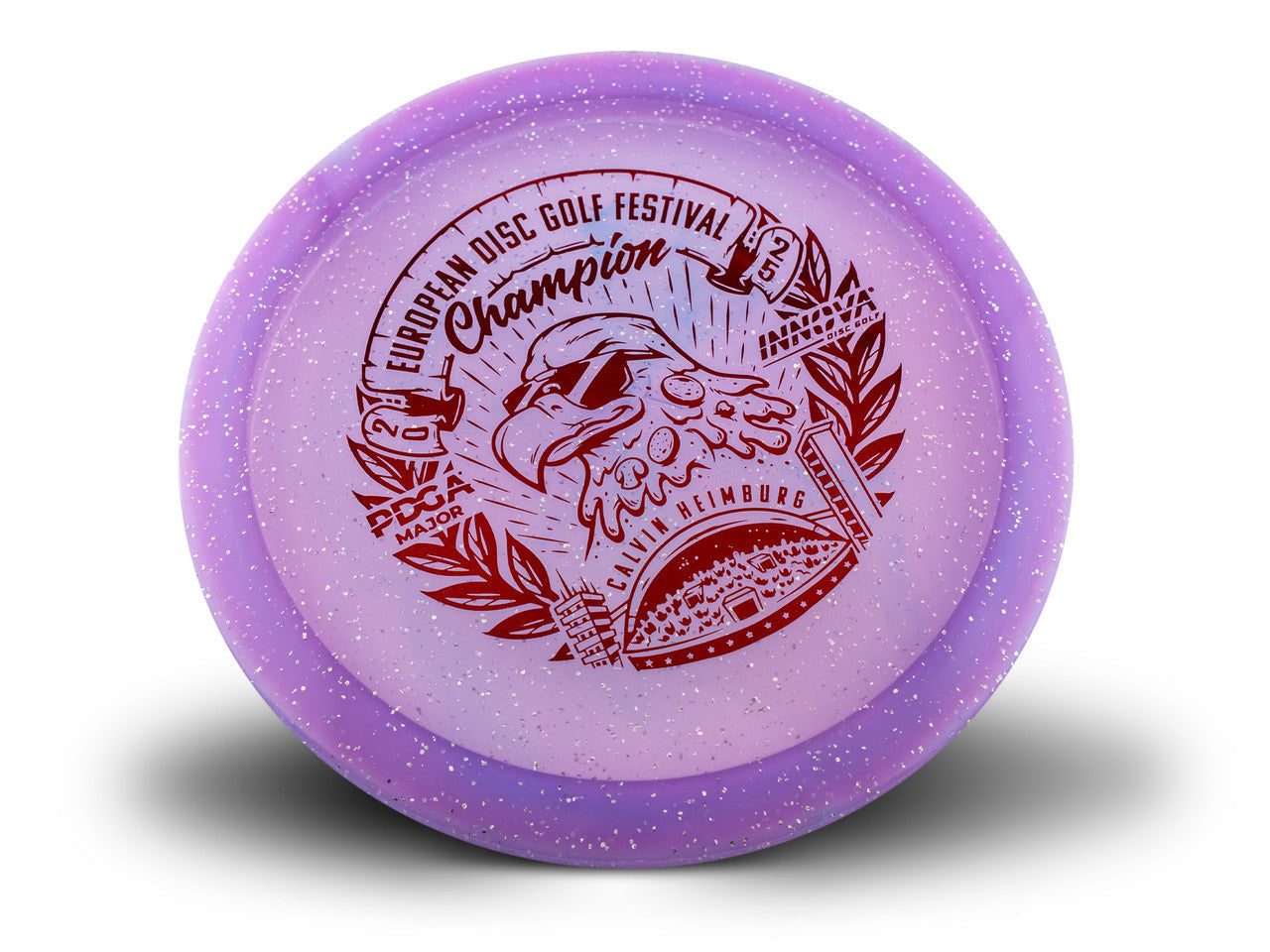 Innova Limited Edition 2025 Tour Series Calvin Heimburg European Disc Golf Festival Commemorative Metal Flake Champion Eagle Fairway Driver Golf Disc