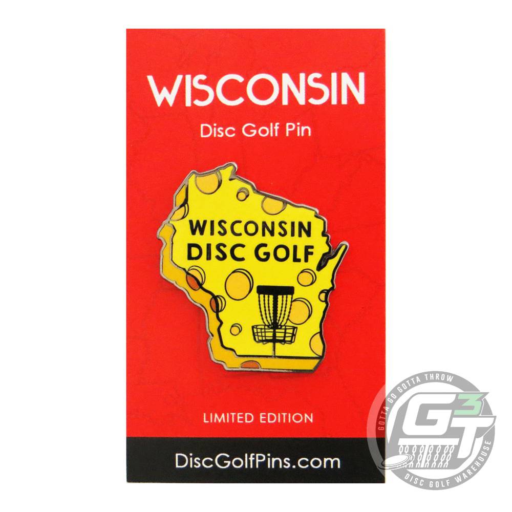 Disc Golf Pins Wisconsin State Enamel Disc Golf Pin