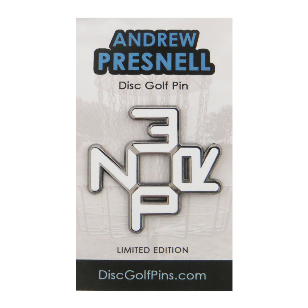 Disc Golf Pins Andrew Presnell Logo Enamel Disc Golf Pin