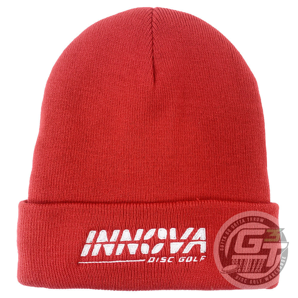 Innova Burst Logo Fleece Lined Knit Cuff Beanie Winter Disc Golf Hat