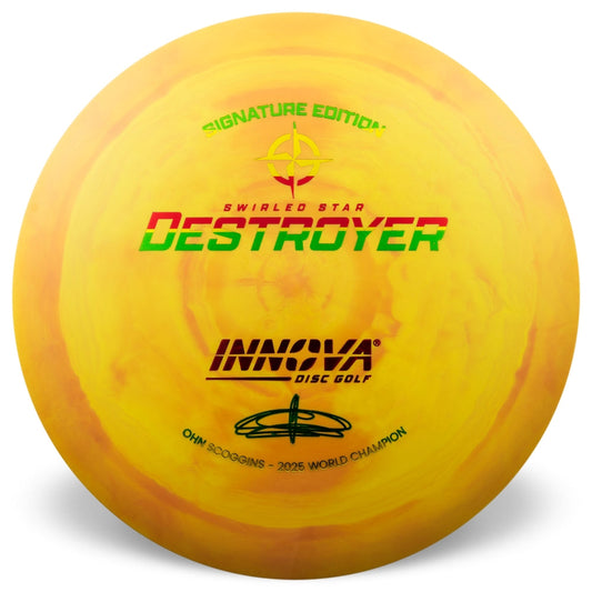 Innova Signature Edition Ohn Scoggins 2025 World Champion Swirled Star Destroyer Distance Driver Golf Disc