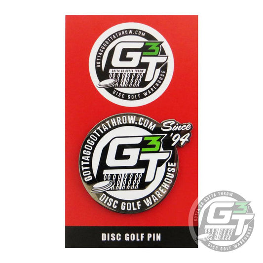 Disc Golf Pins Gotta Go Gotta Throw G3T Logo Enamel Disc Golf Pin